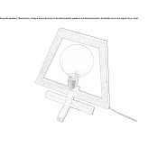 Halogen table lamp in oak color Soriso