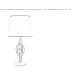 Metalowa lampa stołowa z kryształkami Lanklaar