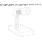 Regulowana metalowa lampa stołowa LED Dowling