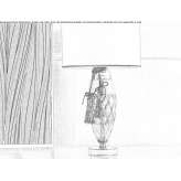 Handmade incandescent table lamp made of Murano glass Vinerea