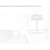 Metal table lamp with a fixed arm Wauna
