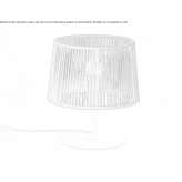 Handmade LED table lamp made of rope and metal Drobak