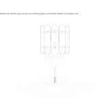 Metal table lamp and glass shade Chumuch