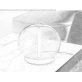 LED table lamp made of blown glass Yarensk
