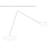 Adjustable LED table lamp with metal arm and swing arm Hershey