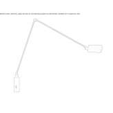Adjustable LED table lamp with metal arm and swing arm Hershey