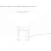 LED table lamp made of glass and aluminum Linden