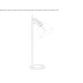 Adjustable glass table lamp Tasli
