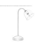 Szklana lampa stołowa Letino