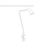 Regulowana metalowa lampa biurkowa LED Santorso