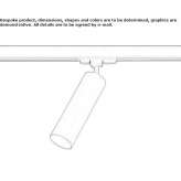 Brass LED track lamp Racour