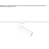 Lampa szynowa LED z wytłaczanego aluminium Cacequi