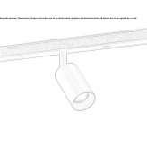LED track lighting made of powder-coated aluminum with a dimmer Etayo