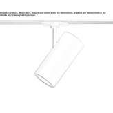 Aluminum LED track lamp Langvik