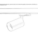 Metalowa lampa szynowa LED Cagny