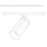 Metalowa lampa szynowa LED Rosche