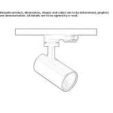 Aluminum track lamp with dimmer Reedham