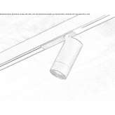 Oświetlenie szynowe LED z aluminium malowanego proszkowo Caracoli