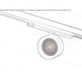 LED track lighting made of powder-coated aluminum Almasu