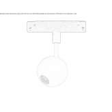 Aluminum LED track lamp Rawdon