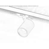 LED track lighting made of powder-coated aluminum Poydras