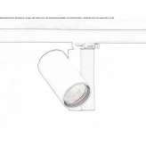 LED track lighting made of powder-coated aluminum Lozoya