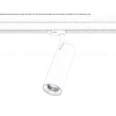 LED track lighting made of powder-coated aluminum Tretten
