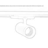 Oświetlenie szynowe LED z aluminium malowanego proszkowo Ailano