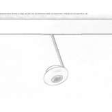 LED track lighting made of powder-coated aluminum Cerisano