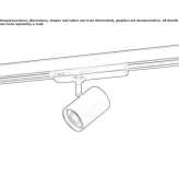 Aluminum LED track lamp Kurnach