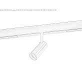 Aluminum LED track lamp Kurnach