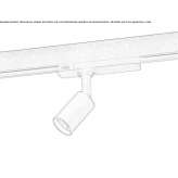 Aluminum LED track lamp Kurnach