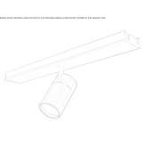 Aluminum LED track lamp Pledran