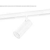 Aluminiowa lampa szynowa LED Kurnach