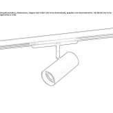 Aluminum LED track lamp Kurnach