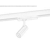 Aluminum LED track lamp Kurnach