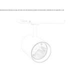 Aluminum LED track lamp Bagnoli