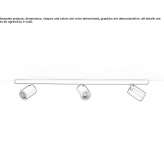 Multi-point steel LED ceiling spotlight Requeil