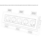 Wpuszczany sufitowy reflektor Cristaly® Cinar