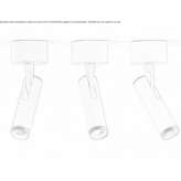 Regulowany okrągły aluminiowy reflektor LED Abilene