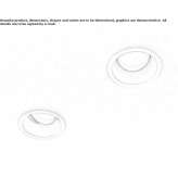 Adjustable aluminum LED spotlight for suspended ceilings Limay