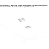 Square aluminum reflector for suspended ceilings Limay