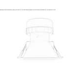 Recessed square LED spotlight in polycarbonate Ohaba
