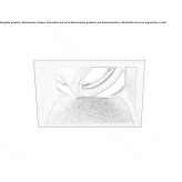 Recessed square metal LED spotlight Banastas