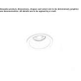 Round, recessed aluminum reflector Kaarina
