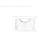 Recessed square LED spotlight Marmato