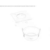 Square, metal recessed spotlight Kaarina