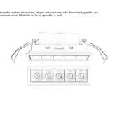 Recessed LED spotlight for suspended ceilings Cayuga