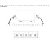 Recessed LED spotlight in die-cast aluminum for suspended ceilings Ubrique