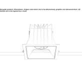 Recessed LED spotlight in die-cast aluminum for suspended ceilings Dadaskoy